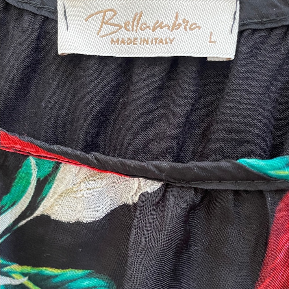 🇮🇹 Bellambra Silk Blend Leaf Print Dress • Made in Italy • Size Large - Picture 6 of 16